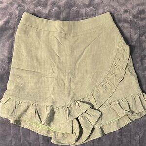 Ruffled Skort in Light Green